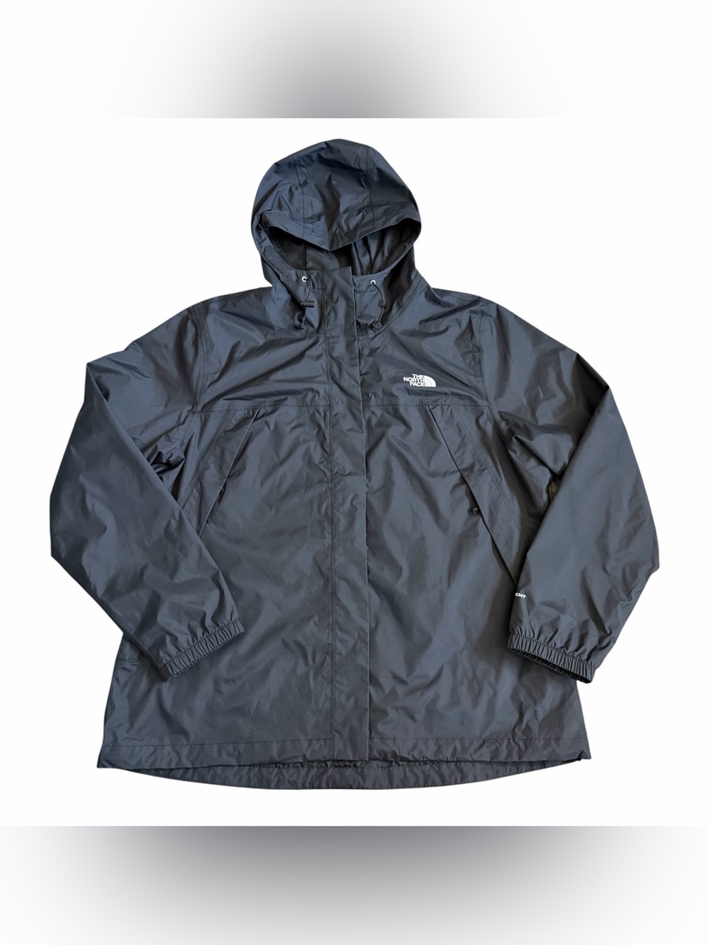 The North Face Women’s Antora Rain Jacket W/ Hood Sz XL Dryvent Black Shell EUC